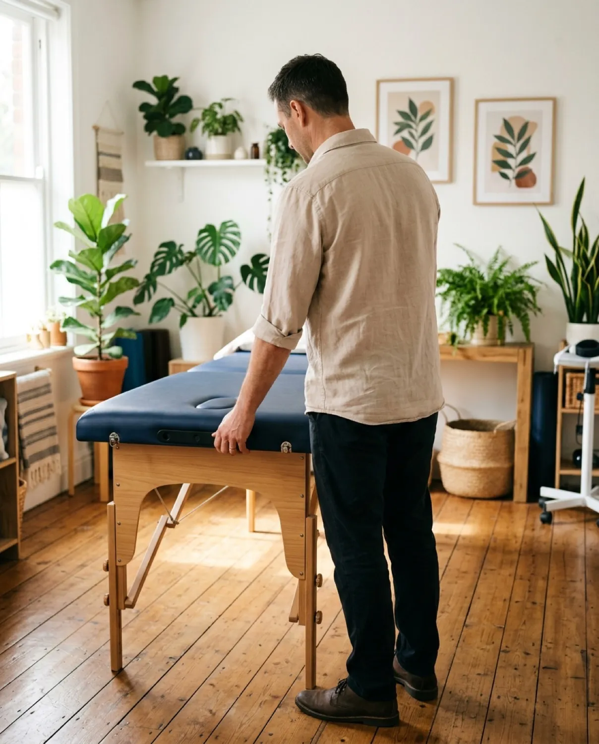 Johann Fink in seinem Behandlungszimmer (Platzhalter — wird in Modus B durch echtes Foto ersetzt)